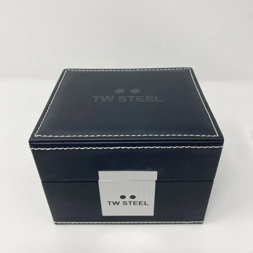 NEW TW Steel CEO Canteen 45mm Watch CE1005 Brown Leather White Dial Quartz - Picture 7 of 13